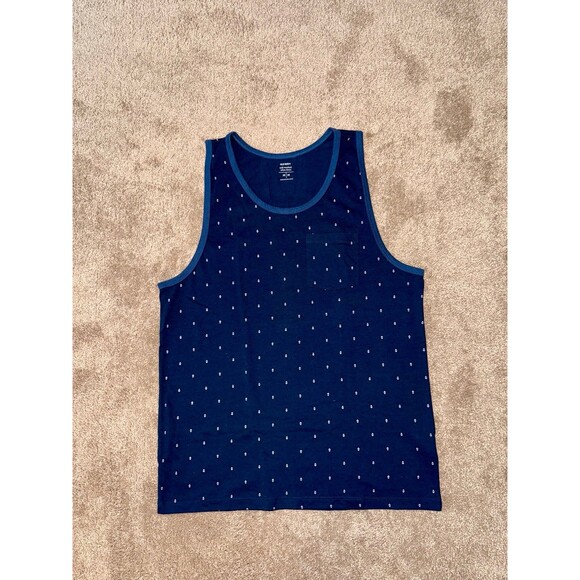 Old Navy Soft-Washed Navy Blue Tank Top w/ Anchor Print - Size Medium - Picture 1 of 8